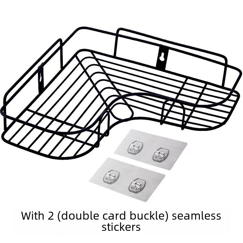 Punch-free bathroom bathroom triangle rack wall-mounted toilet bathroom washstand storage wall supplies