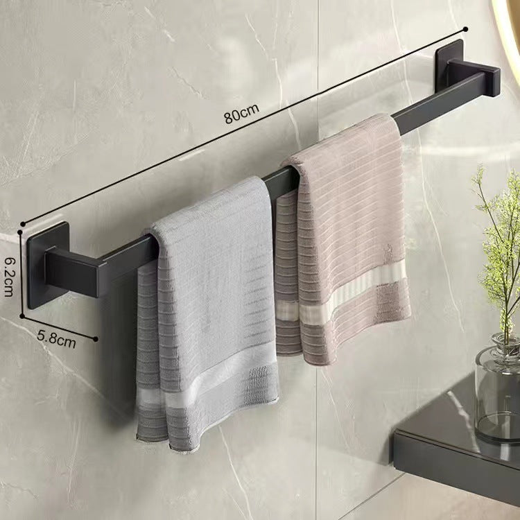 Bathroom towel rack non-perforated bath towel rack towel pole toilet rail door slipper rail wholesale multi-purpose
