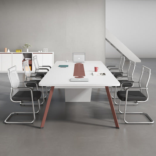 Office desk, 6 people, 4 people, conference table, simple and modern training negotiation table, meeting room, small long table combination，Meeting table