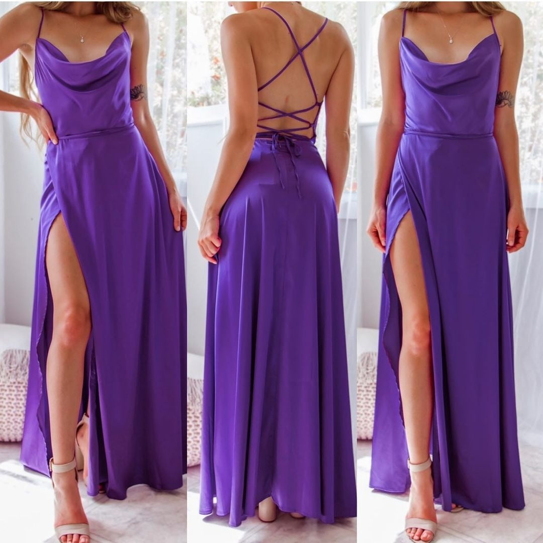 2024 new European and American foreign trade women's clothing sexy slim slim backless Amazon suspender waist dress long skirt