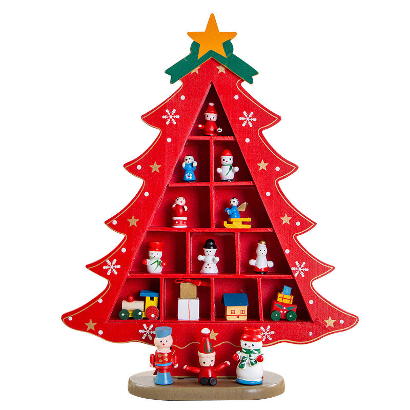 2025 Christmas Ornaments Small Mini Tree DIY Three-dimensional ins Scene Arrangement Tabletop Ornaments for Children Home