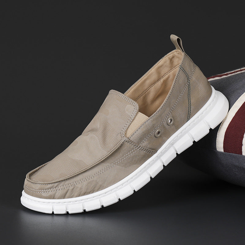 Men's new canvas shoes, men's shoes, summer tide shoes, breathable, slip-on casual shoes, old Beijing cloth shoes, lazy shoes