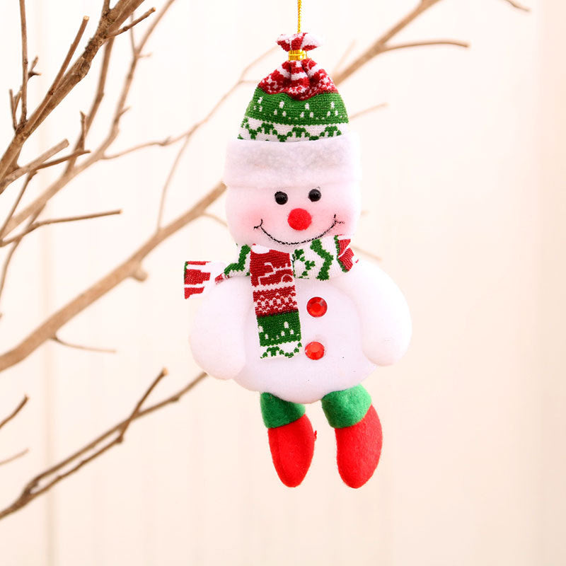 Cross-border new Christmas decoration supplies for the elderly small pendant Christmas tree accessories fabric small ornament gifts