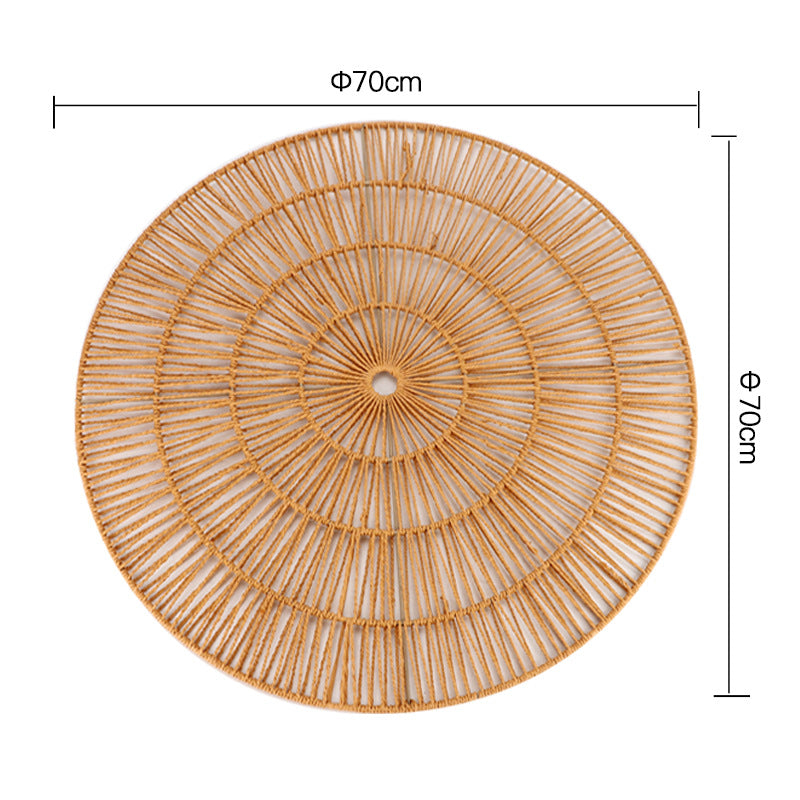 European style home wall wall decoration pendant round straw rattan B&B living room wall decoration wall decoration wall hanging