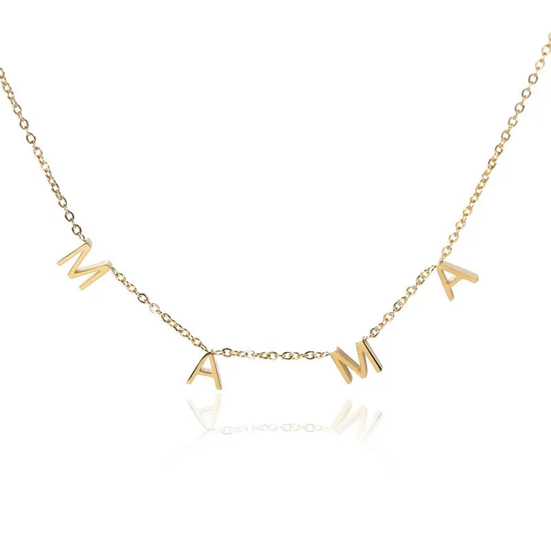 European and American personality 26 English letter name necklace silver female valentine's day DIY gift clavicle chain
