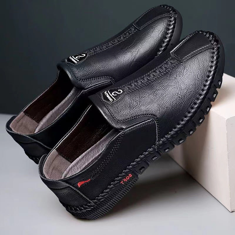 2025 Spring New Leather Shoes Men's Casual Low Heel Business Men's Shoes Fashionable Versatile Trendy Shoes Men's Dad Wholesale