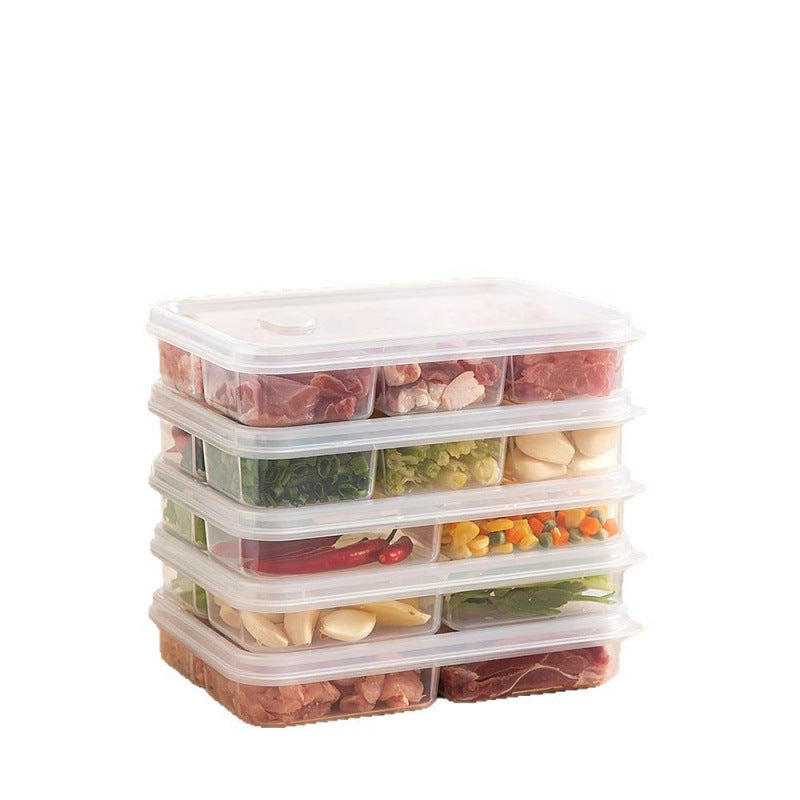 Refrigerator special frozen meat compartment box, frozen sub-packaging, frozen storage box, food preparation box, fresh-keeping box, kitchen sealing box