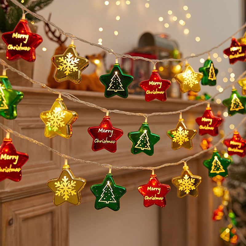 New Christmas Tree Star Light Electroplated Star Ball Light Christmas Day Room Decorative Light Outdoor Ambient Light