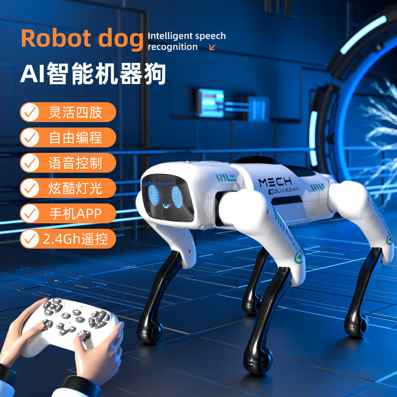 New Smart Remote Control Robot Dog AI Programming Kids Puzzle Remote Control Toy Dog Little Boy Birthday Gift Large Size