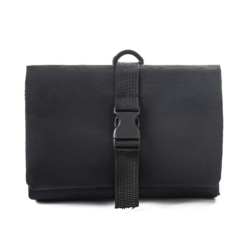 Japanese style stampless buckle folding toiletry bag hook for men and women on business trip amenities storage bag toiletry bag