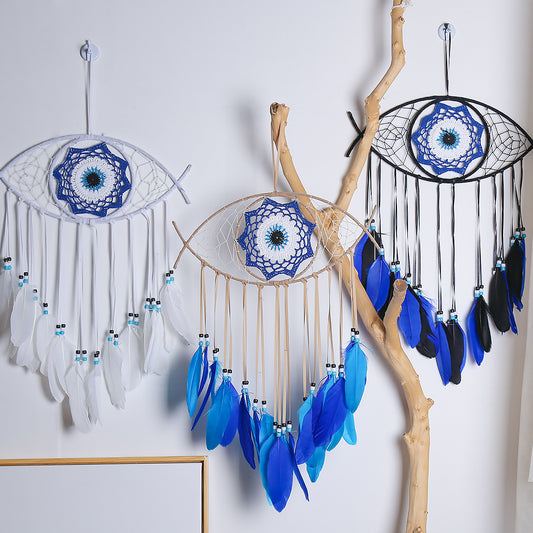 Cross-border hot sale devil's eye home decoration dreamcatcher wall hanging wall decoration room decoration dreamcatcher
