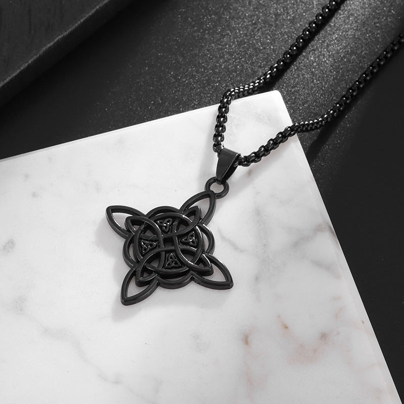 2023 cross-border new pendant national style teenager china knot momentum necklace pendant cool men's jewelry wholesale