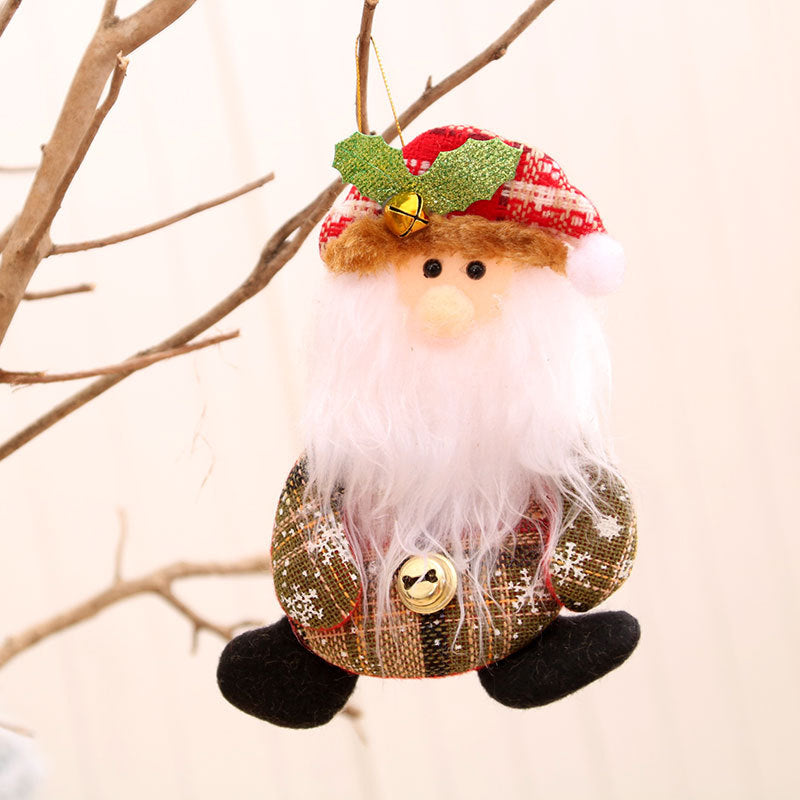 Cross-border new Christmas decoration supplies for the elderly small pendant Christmas tree accessories fabric small ornament gifts
