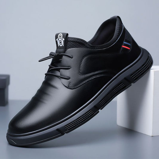 Douyin with the same men's shoes, foreign trade, business casual leather shoes, men's soft-faced black driving shoes, lazy men's shoes