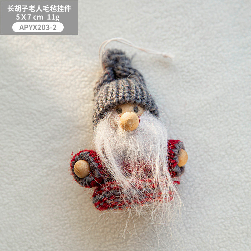 Christmas Decorations Creative Christmas Tree Cartoon Elk Felt Pendant DIY Material Doll Christmas Gifts