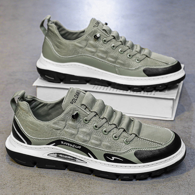 Summer men's shoes, cloth shoes, leather shoes, board shoes, construction site, non-slip, men's sports, driving, work, breathable, labor protection, casual shoes