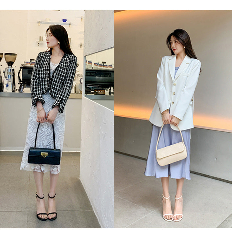 Sexy black sw with high heels women's 2024 new summer stiletto temperament with skirt fashion sandals