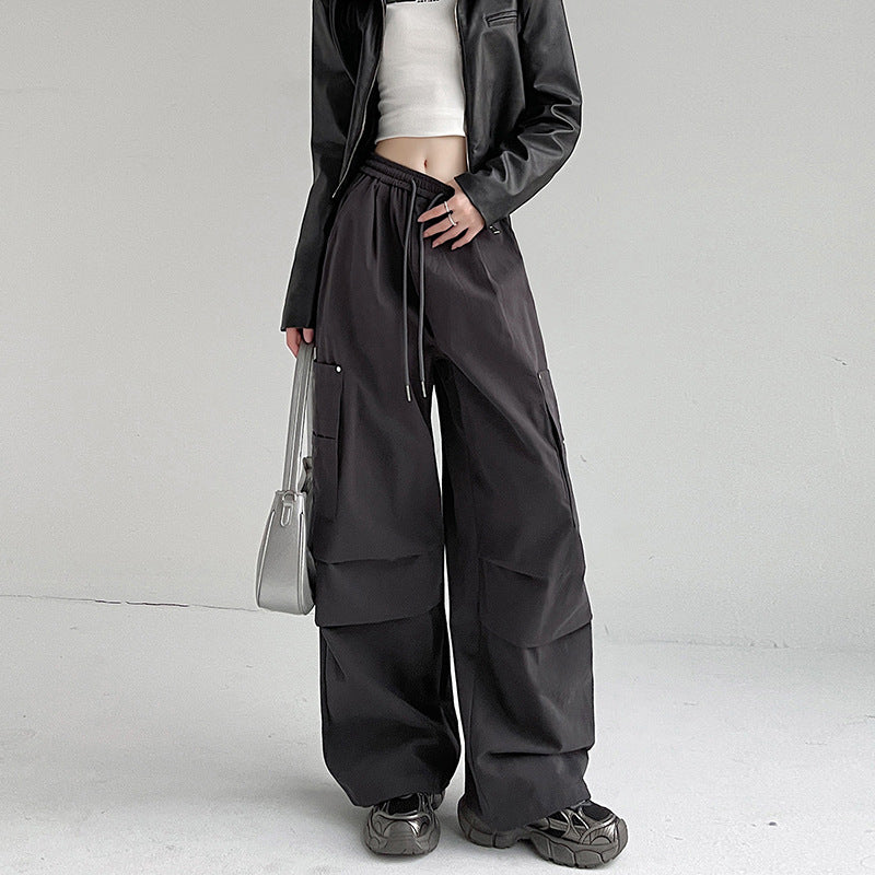 2025 Spring New Cargo Pants Women's Casual Sports Long Pants Loose Outdoor Mountaineering High Waist Slim Hiking Pants