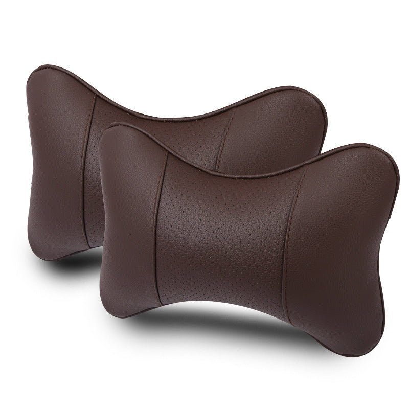 Car neck pillow car interior products a pair of leather car small pillows bone pillows car supplies four seasons