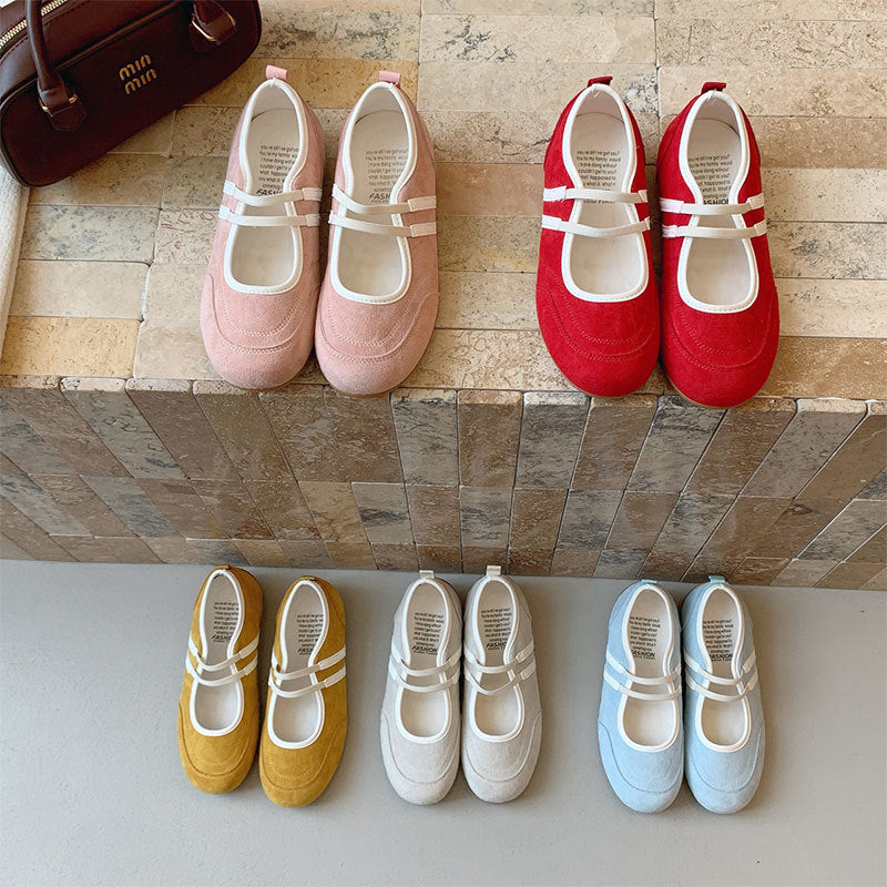 Flat Silver Ballet Style Mary Jane Single Shoes Women's Shoes Spring Summer 2025 New Soft Sole Slip-On Casual Shoes
