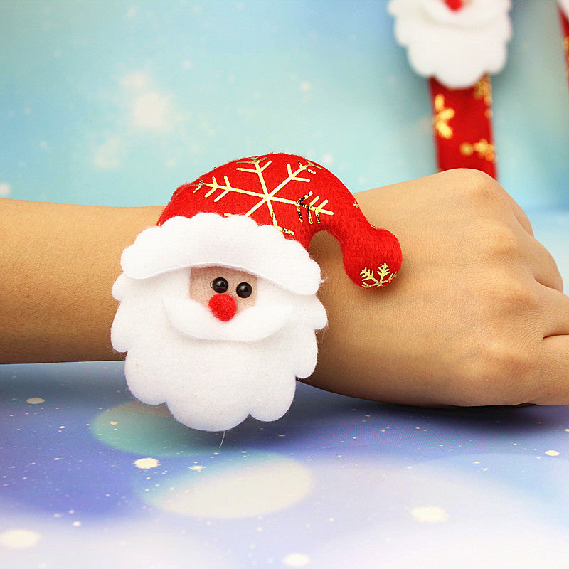 Bronzing Christmas Gifts Children's Toys Christmas Bracelet Santa Claus Patted Circle Snowman Elk Circle