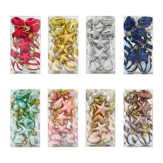 Cross-border new Christmas decoration gift box set, a variety of small painted pendants, Christmas tree gifts, ornaments, party supplies