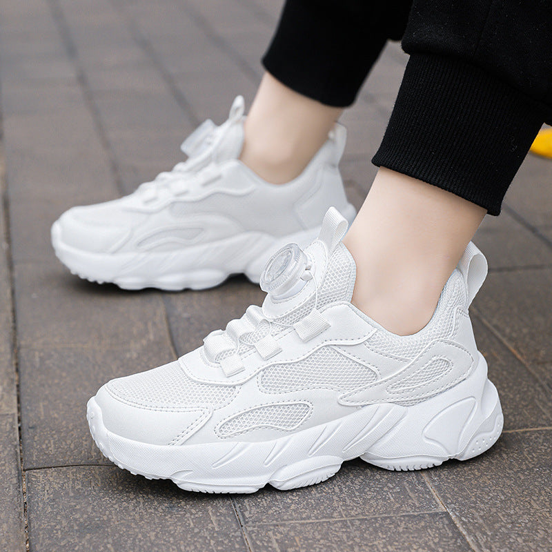 White primary and secondary school students single mesh sneakers mesh small white shoes boys children girls white shoes summer spring and autumn shoes