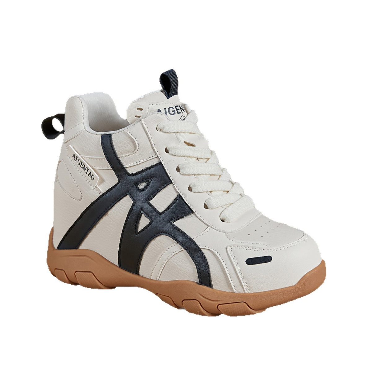 Forrest Gump women's anti-slip and wear-resistant 2025 autumn new lightweight soft-soled German training shoes 10cm invisible inner height increase women's shoes
