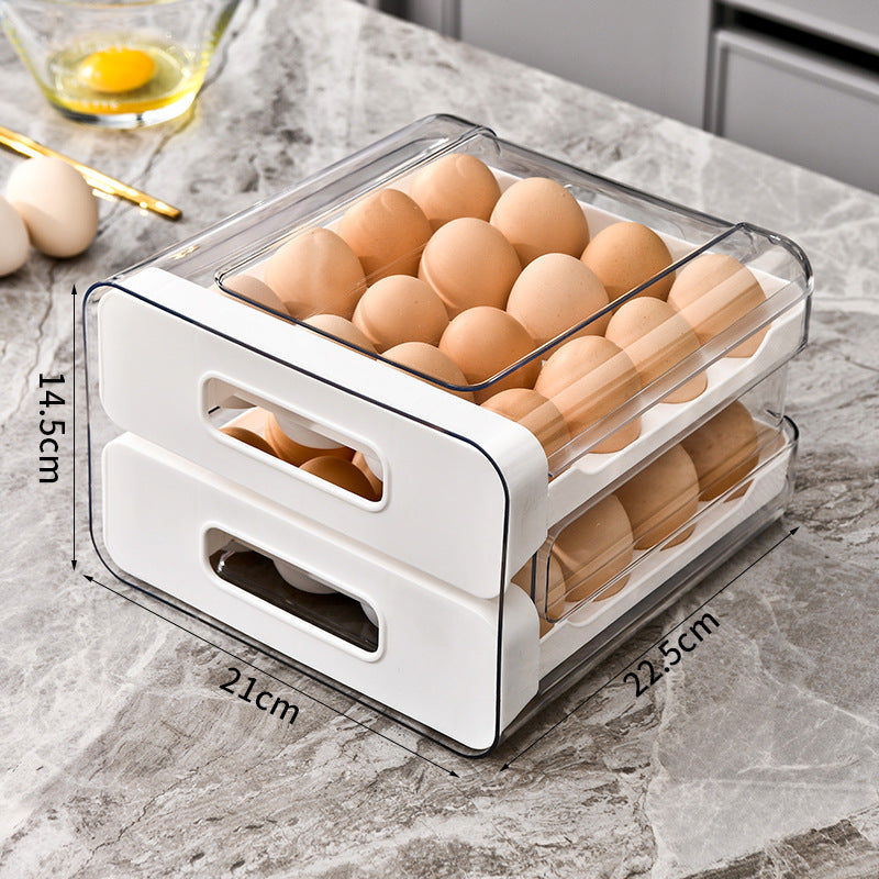 Egg storage box, refrigerator special drawer, egg kitchen crisper food-grade organizing artifact