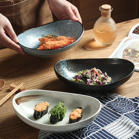 Japanese creative ingots bowl, ceramic dinner plate, Japanese food plate, sushi plate, multi-style dish display plate, manufacturers wholesale