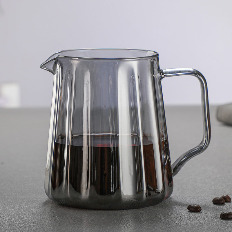 New Thickened Glass Coffee Pot American Sharing Pot Set V60 Coffee Filter Mass Logo in Stock