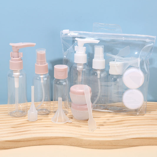 Bottled Travel 8-Piece Set Cosmetic Spray Toner Shampoo Body Wash Cream Lotion Cream Cream Bottle