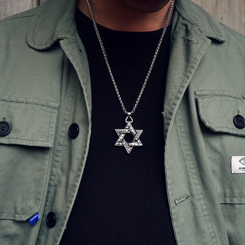 Long titanium steel necklace men's hipster versatile personality street hiphop pendant hip hop accessories sweater chain women's jewelry