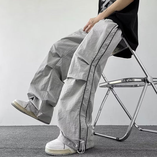 American quick-drying storm pants men's summer outdoor sports paratrooper cargo pants high street vibe loose casual long pants