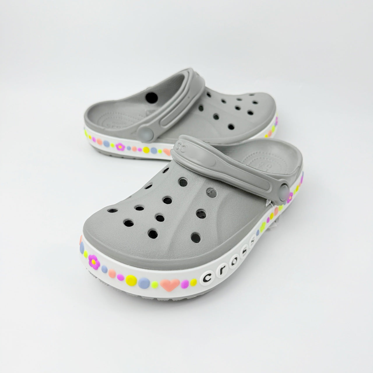 CRO Card Family Parent-Child Loving Little Beyaka Lok Ban Clog Shoes Boys' and Girls' Closed-Toe Slippers Parent-Child Beach Shoes