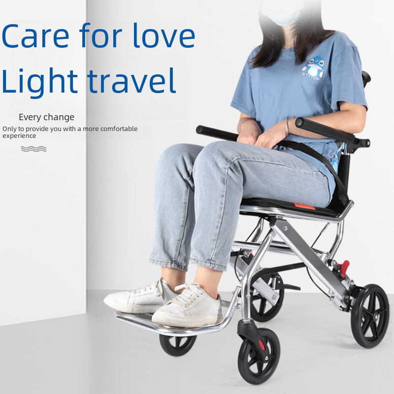 Yade wheelchair folding lightweight small ultra-light portable small travel simple wheelchair scooter for the disabled