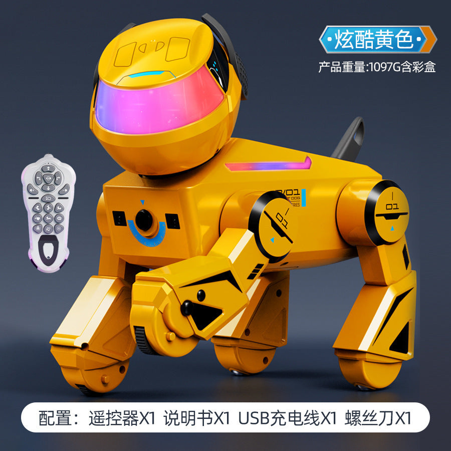Cross-border electric remote control cyber robot dog black technology electronic pet companion ai artificial intelligence stunt robot dog