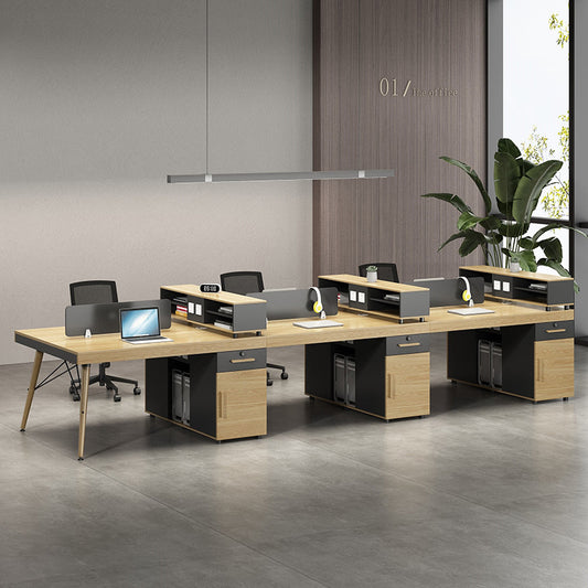 Staff desk, simple and modern, 46 four-seater office staff, card holder, finance desk, desk chair combination