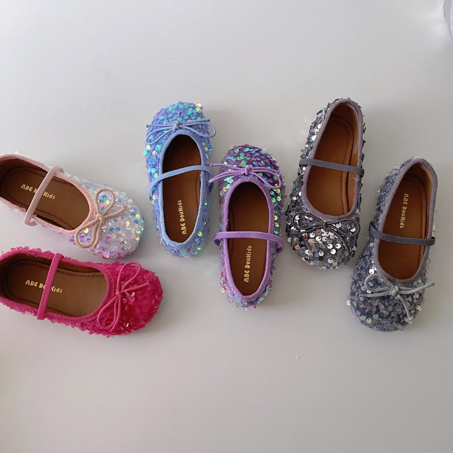 2026 Girls' Spring and Summer New Korean Sequin Ballet Princess Shoes Pedal Fashion and Versatile Shining Girls Shoes