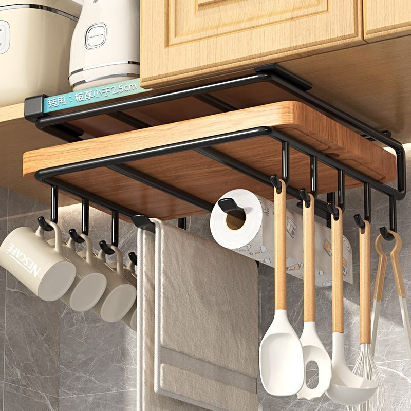 Kitchen non-perforated shelves, cabinets, paper towel lower hangers, double-layer cutting board racks, stainless steel pot lid racks, wall cabinets for storage