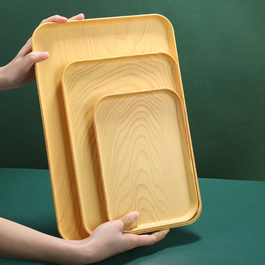 imitation oak grain tray