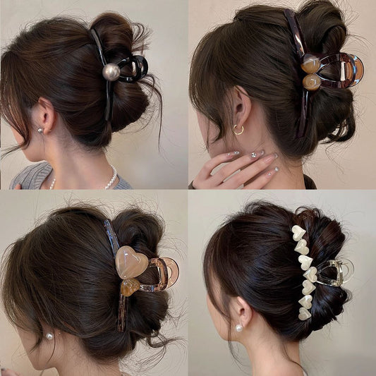 2024 New Summer Grabber Clip Large Panhead Shark Clip Premium Hair Grab Clip Hair Ornament Female