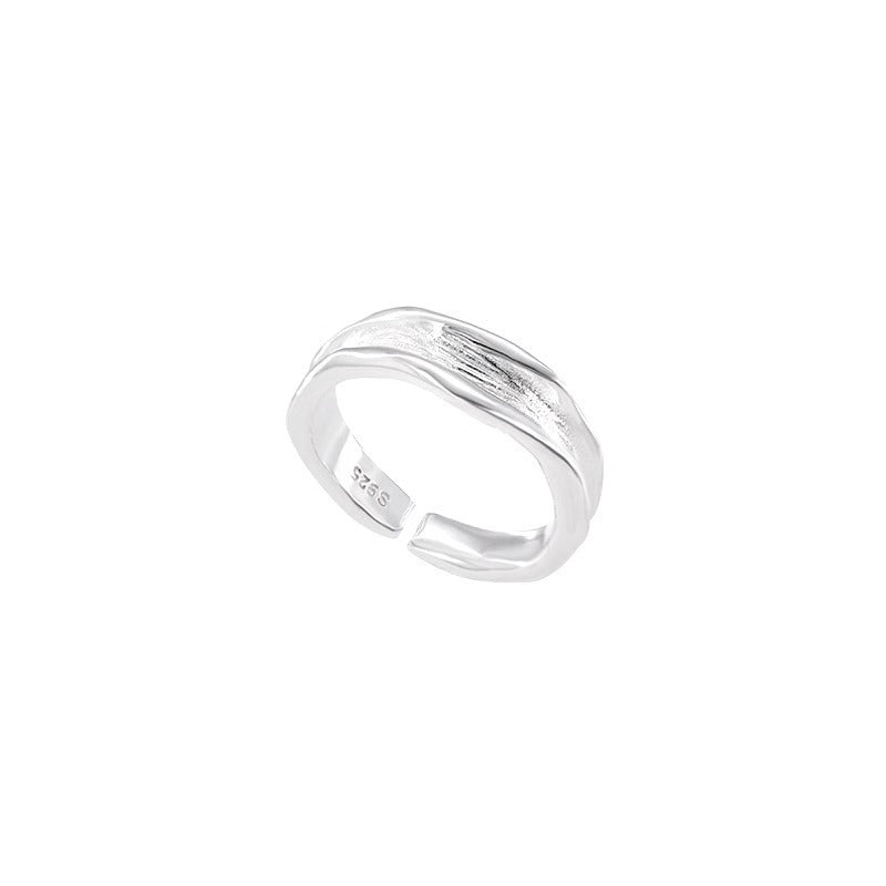 South Korea's new plain ring women's niche ins high-end sense opening adjustable ring wholesale foreign trade cross-border ring