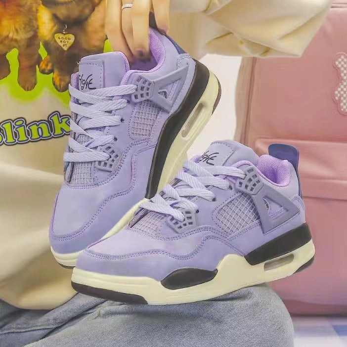 Chic Hong Kong style air cushion basketball sports shoes for men and women couple models lightweight student casual shoes