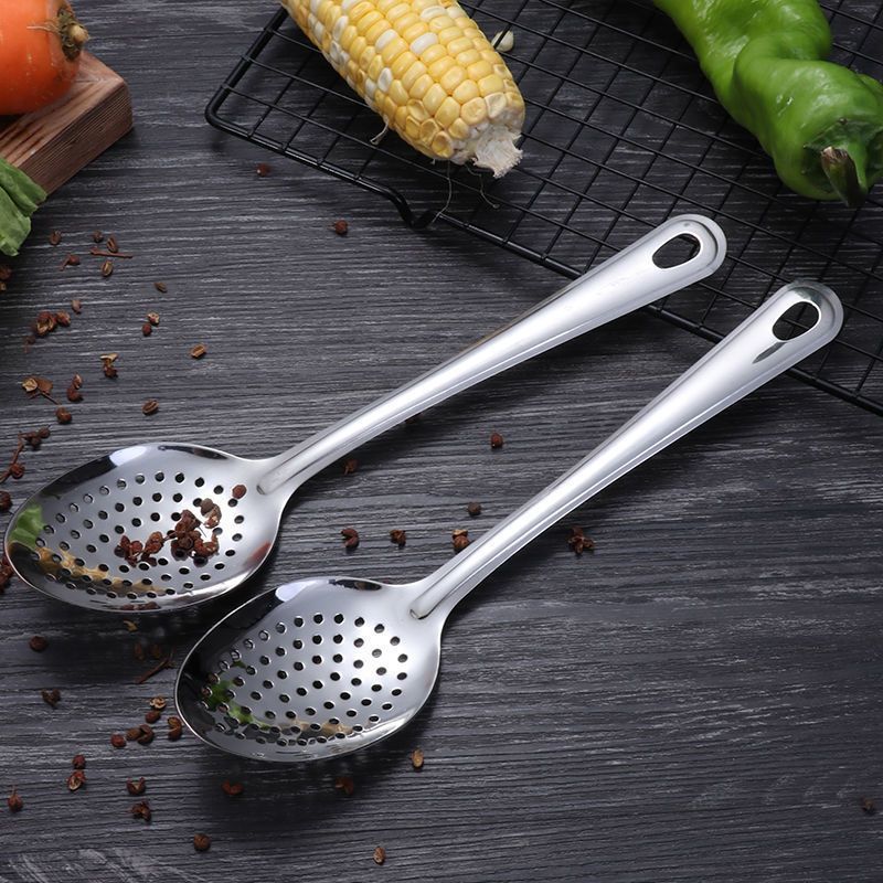 Stainless steel colander thickened fishing fence, household fence fried, dumplings, noodles, dining spoon, kitchen supplies leaked net