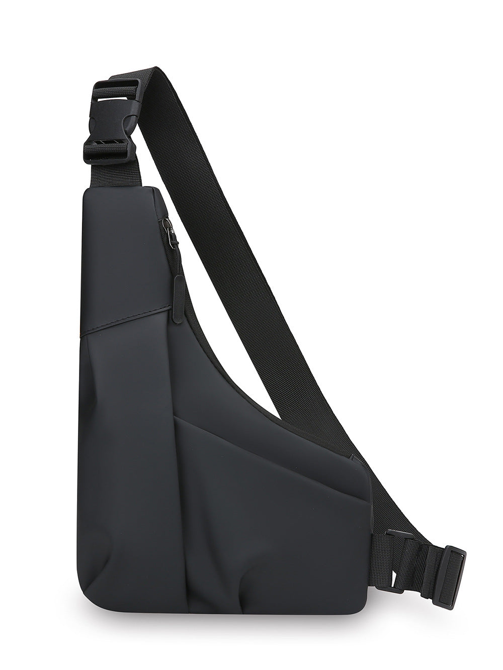 Cross-border new triangle bag casual men's leather film large capacity crossbody bag fashionable outdoor water-repellent shoulder bag