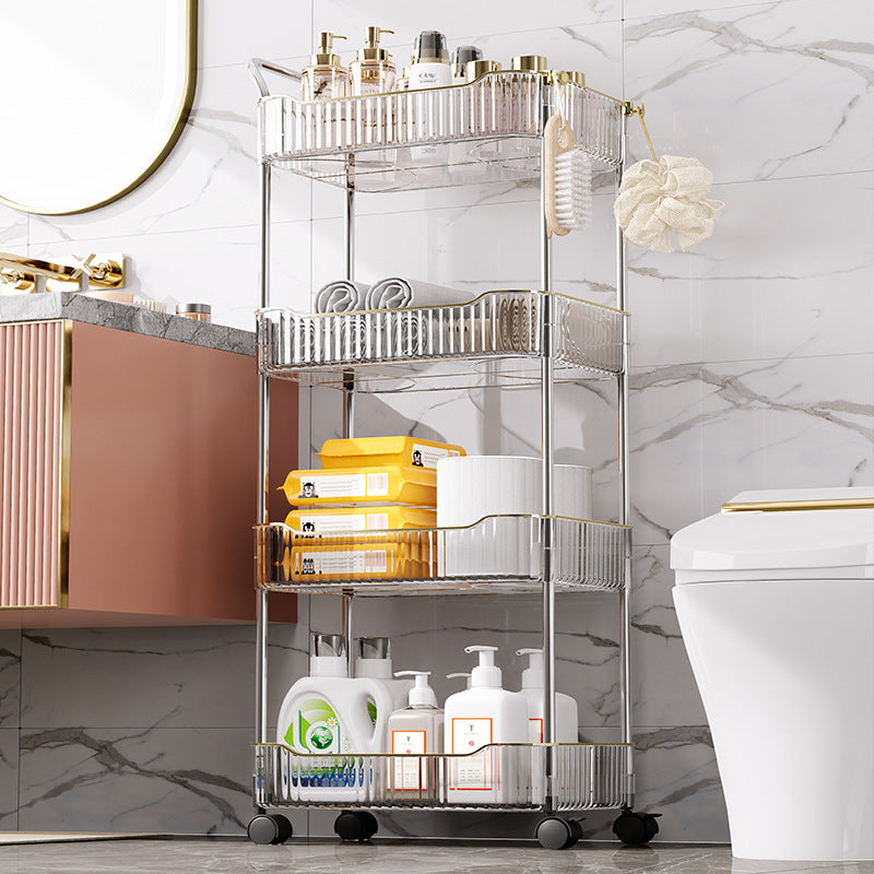 Trolley rack kitchen floor bedroom multi-layer baby snacks mobile bathroom bathroom storage rack