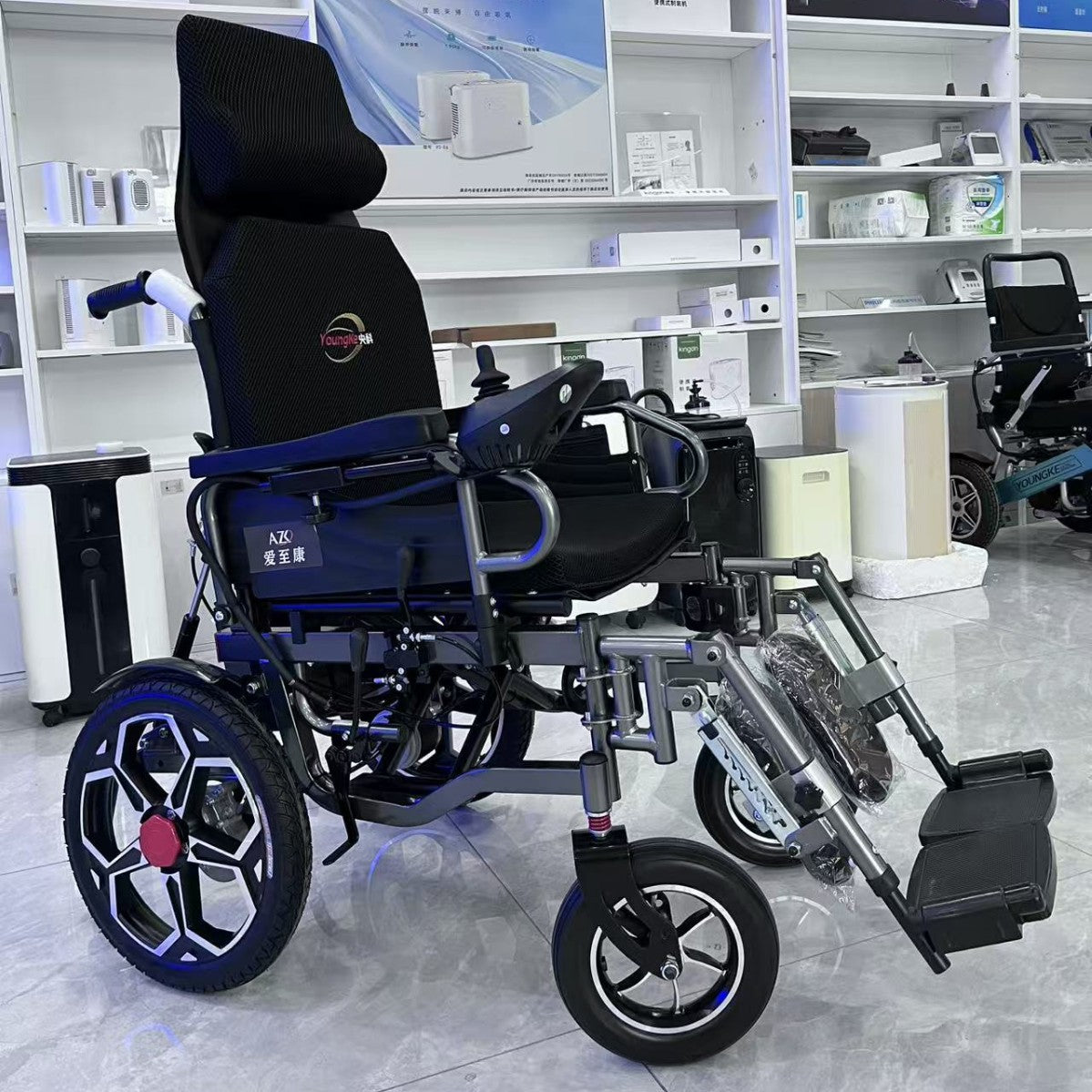 Aizhikang full reclining electric wheelchair foldable lightweight elderly disabled automatic intelligent four-wheeled scooter