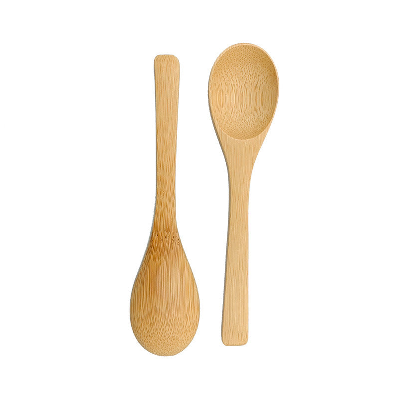 Cross-border bamboo spoon, wooden spoon, drinking soup, long-handled coffee, small bamboo spoon, honey jam spoon, dessert, soup engraving