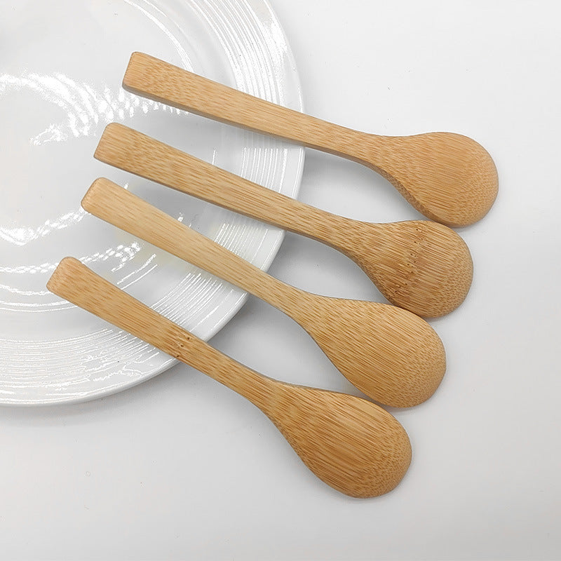 Cross-border bamboo spoon, wooden spoon, drinking soup, long-handled coffee, small bamboo spoon, honey jam spoon, dessert, soup engraving